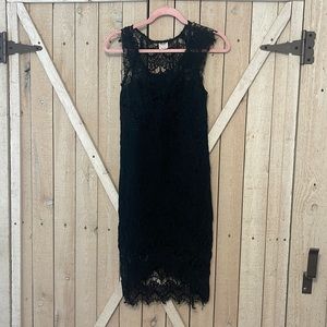 Black lace cocktail dress